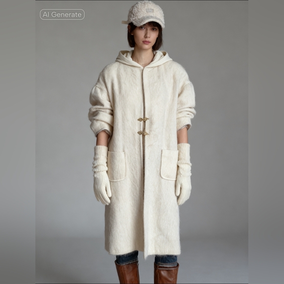 Talbots Jackets & Blazers - Rare Vintage Talbots Wool/Mohair Cream Coat